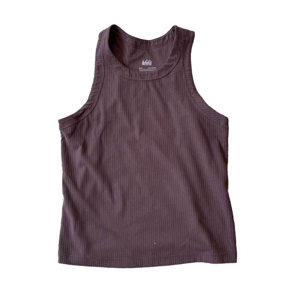 REI Co-op Women’s Brown Active Ribbed Tank Top Workout Gym Size Small